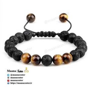 دستبند چشم ببر و سنگ لاوا
